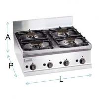 COCINA A GAS TOP 600 2 FUEGOS ZANUSSI 