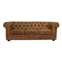 Sofa Cuero 3 plzas Wellington